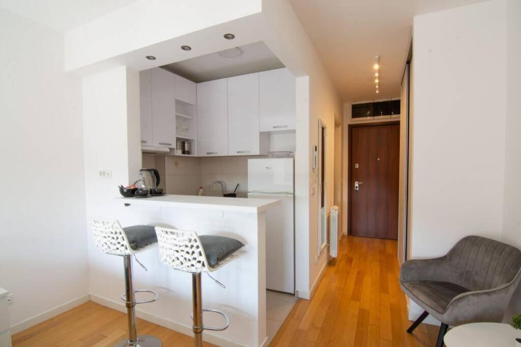 A Blok New Modern - Free Garage Parking, Comfortable, Quiet With A Park View Belgrad Exterior foto