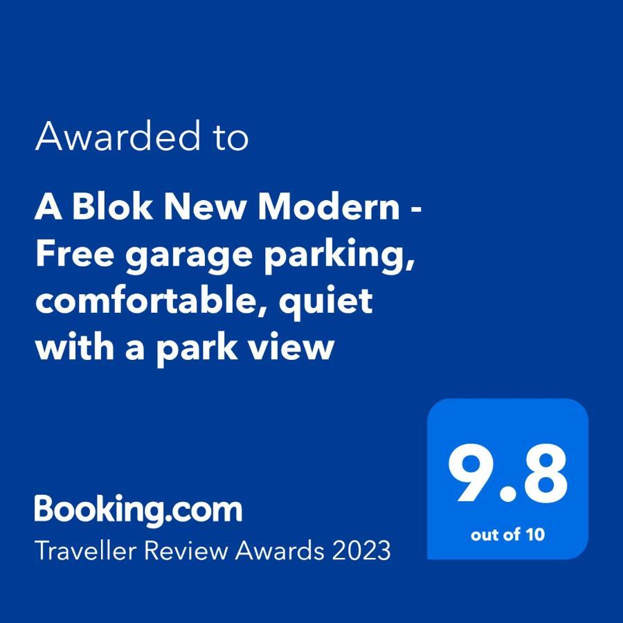A Blok New Modern - Free Garage Parking, Comfortable, Quiet With A Park View Belgrad Exterior foto